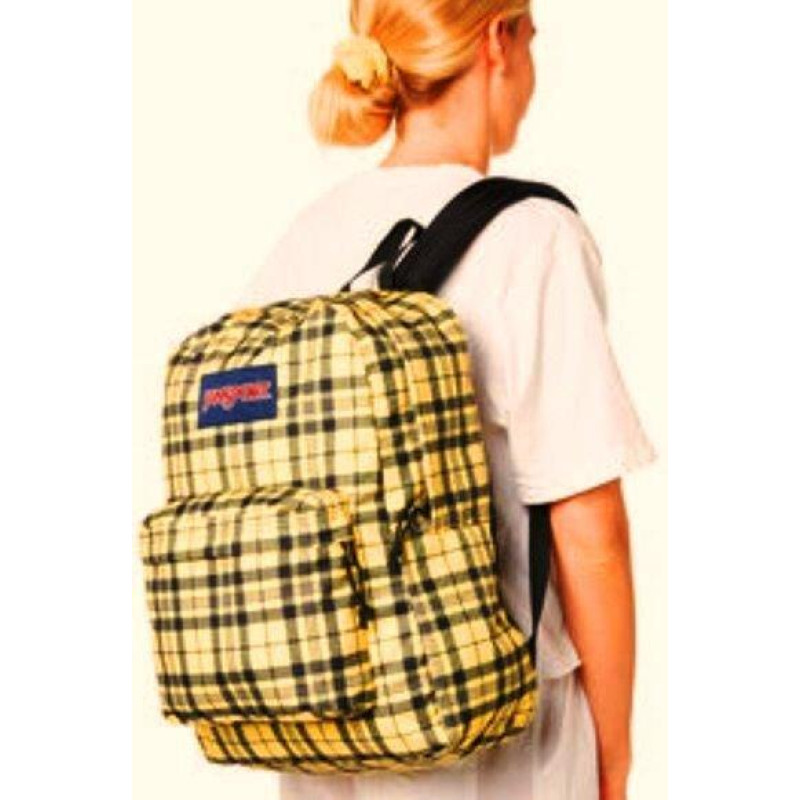 Міський рюкзак 25L Jansport Superbreak жовтий в клітинку