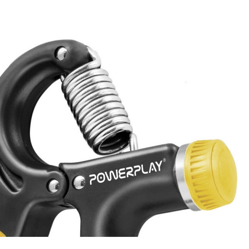 Эспандер кистевой PowerPlay PP-4323 с регулируемой нагрузкой 10-40 кг, Strength Grip, Черно-желтый