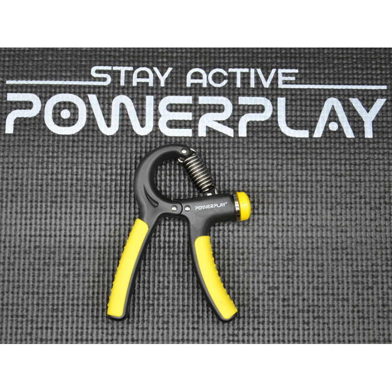 Эспандер кистевой PowerPlay PP-4323 с регулируемой нагрузкой 10-40 кг, Strength Grip, Черно-желтый