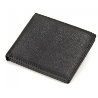Кожаное мужское портмоне Tiding Bag, черный