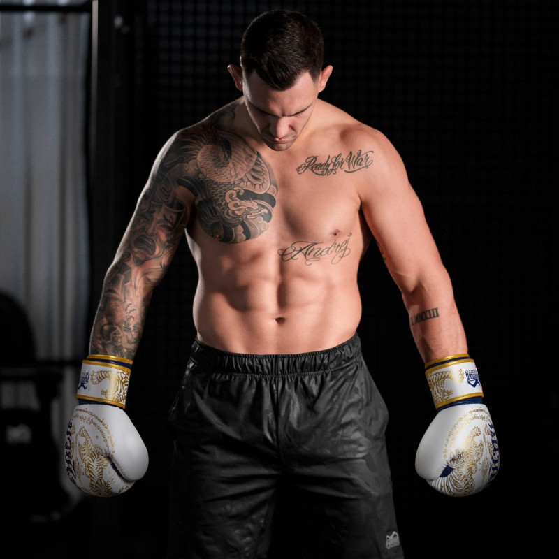 Перчатки для бокса Phantom Muay Thai Gold Limited Edition 10 унций (повязки в подарок)