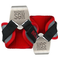 Крючки для тяги на запястье MadMax MFA-330 Лат Хукс Античное серебро/серый/красный