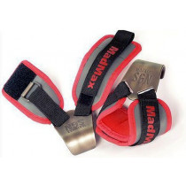Гаки для тяги на зап'ястя MadMax MFA-330 Lat Hooks Antic silver/Grey/Red Гаки для тяги на зап'ястя MadMax MFA-330 Lat Hooks Antic silver/Grey/Red