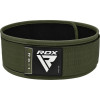 Пояс для важкої атлетики RDX RX1 Weight Lifting Belt, S, нейлон, армійський зелений