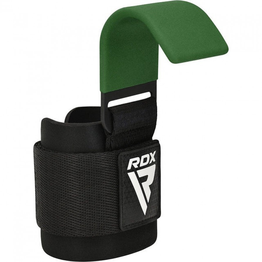 Гаки для тяги на зап'ястя RDX W5 Gym Hook Strap Army Green Plus