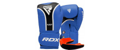 Боксерські рукавиці RDX AURA PLUS T-17 Blue/Black 14 унцій (капа в комплекті)