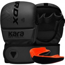 Рукавиці для ММА RDX F6 KARA Matte Black Plus L/XL (капа у комплекті)