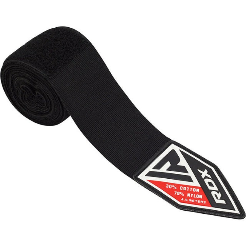 Бинти для боксу RDX WX Professional Boxing Hand Wraps Black (4.5м.)