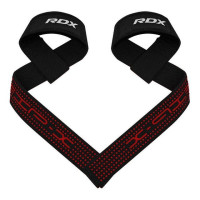 Лямки для тяги RDX S4 Gym Cotton Gel Straps Black Plus, 60×4 см, бавовна/еластан, чорний