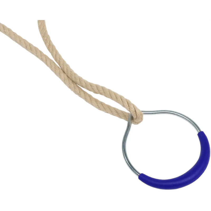 Дерев'яна трапеція з металевими кільцями metal rings WCG