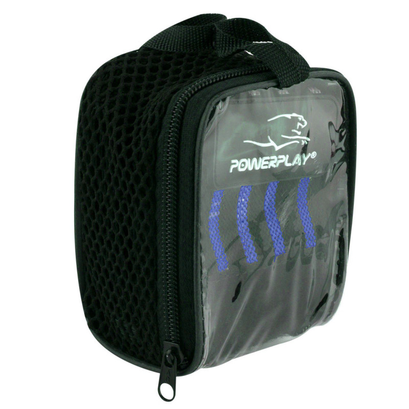 Бинты кистевые (для запястий) PowerPlay 3081 Gym WristT Wraps, Длина 45 см, Хлопок, PU, Спандекс, Черно-синий