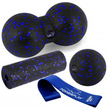 Набір для масажу та йоги PowerPlay PP_4091 EPP (2 м'ячики + валик масажер 15*5,3 см.) Blue + резинка 7,5 кг. Набір для масажу та йоги PowerPlay PP_4091 EPP (2 м'ячики + валик масажер 15*5,3 см.) Blue + резинка 7,5 кг.