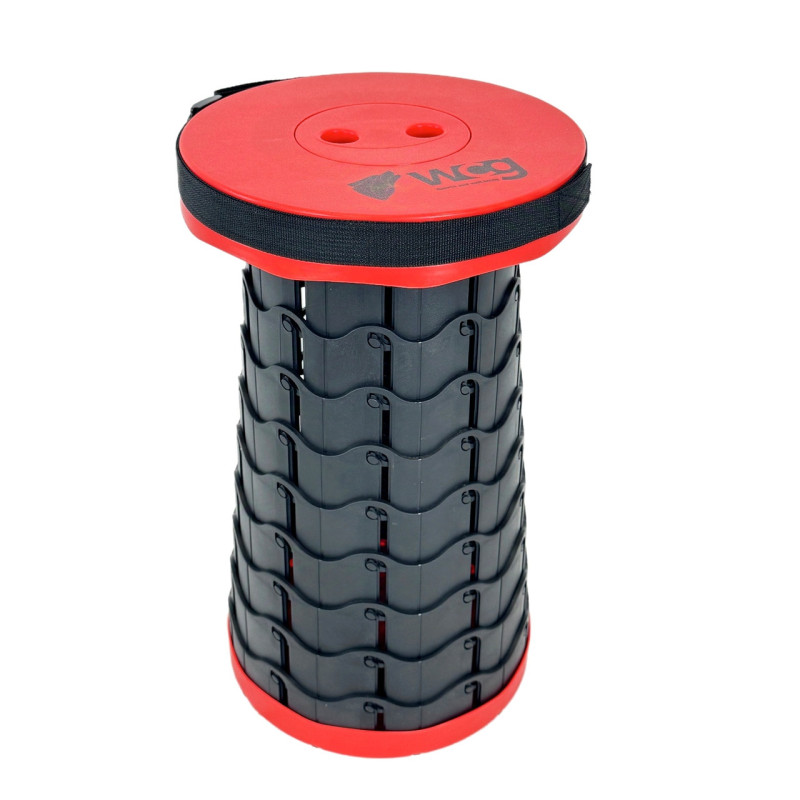 Телескопічне крісло WCG (похідний стілець) червоно-чорний