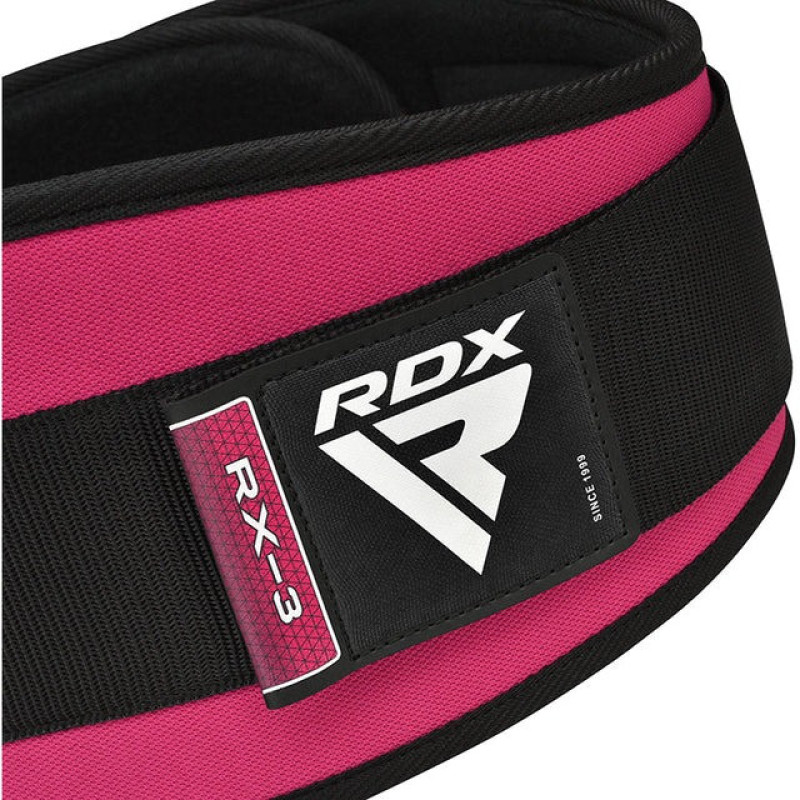 Пояс для важкої атлетики RDX RX3 EVA Curve неопреновий SHARP PINK-XS