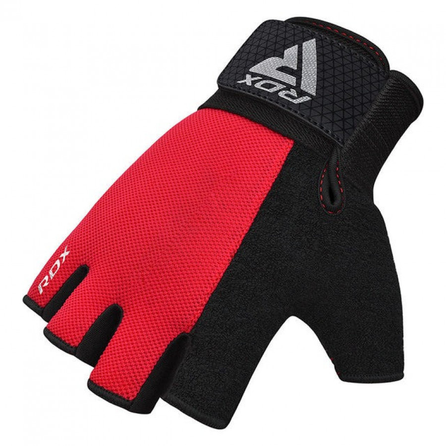Рукавички для фітнесу RDX W1 HALF RED PLUS-L