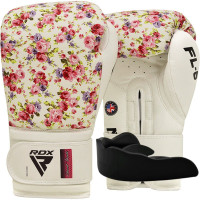 Боксерские перчатки RDX FL-6 WHITE-10 унций (накладки в комплекте)