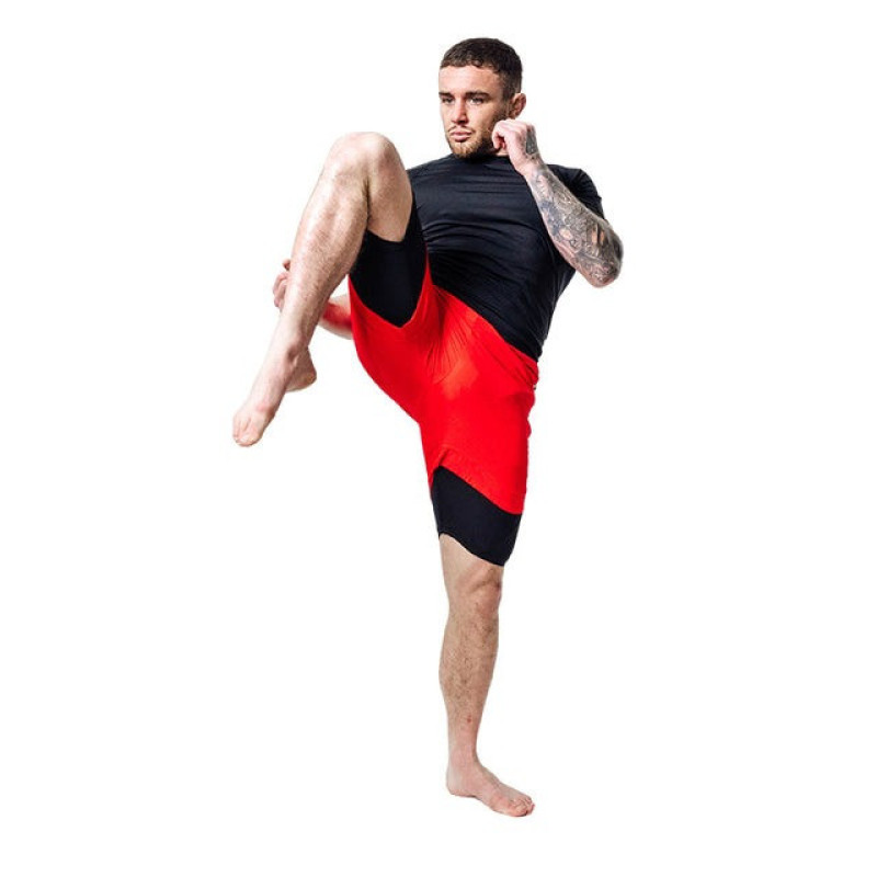 Компресійні шорти для RDX MMA T16 2-в-1 RED/BLACK-XL