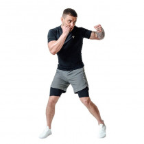 Компресійні шорти для RDX MMA T16 2-в-1 GREY/BLACK-M Компресійні шорти для RDX MMA T16 2-в-1 GREY/BLACK-M
