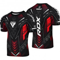 Рашгард RDX на короткий рукав, схвалена IMMAF, Чорно червона S Рашгард RDX на короткий рукав, схвалена IMMAF, Чорно червона S
