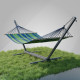 Стійка для гамака + Двомісний гамак з планкою RIO XXL зелений