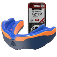 Капа MAKURA Tephra, Взрослая (возраст 11+) Blue/Orange/Blue, Посадка: BOIL & BITE™ (формируется в горячей воде), Термопластик, Сине-оранжевый