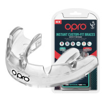Капа OPRO Instant Single Colour Braces под брекеты, Взрослая (11+ лет) Clear, Посадка: технология Hyperflex (кипячение и компрессионная клетка), Термопластик, Прозрачный