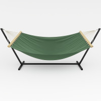 Монотонний гамак з планкою WISH зелений одномісний XL 200х100 WCG