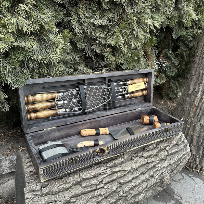 Подарочный набор Mzavod Мастер BBQ темная текстура