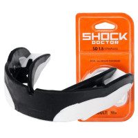 Капа Shock Doctor V1.5, Взрослая (11+), Двухслойная, Посадка:  Classic Fit, Термопластик, Черно-белая