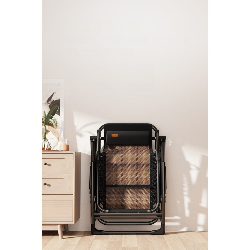 Раскладное кресло из ротанга шезлонг садовый Zero Gravity WCG S-9