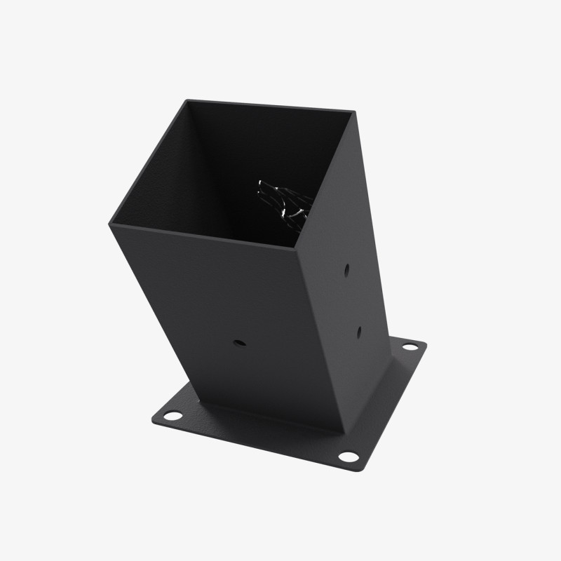 Кронштейн для качелей 100×100 мм | Наклонная опора 120° с анкерным основанием