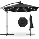 Зонт садовый с LED подсветкой 3,5м черный + чехол WCG