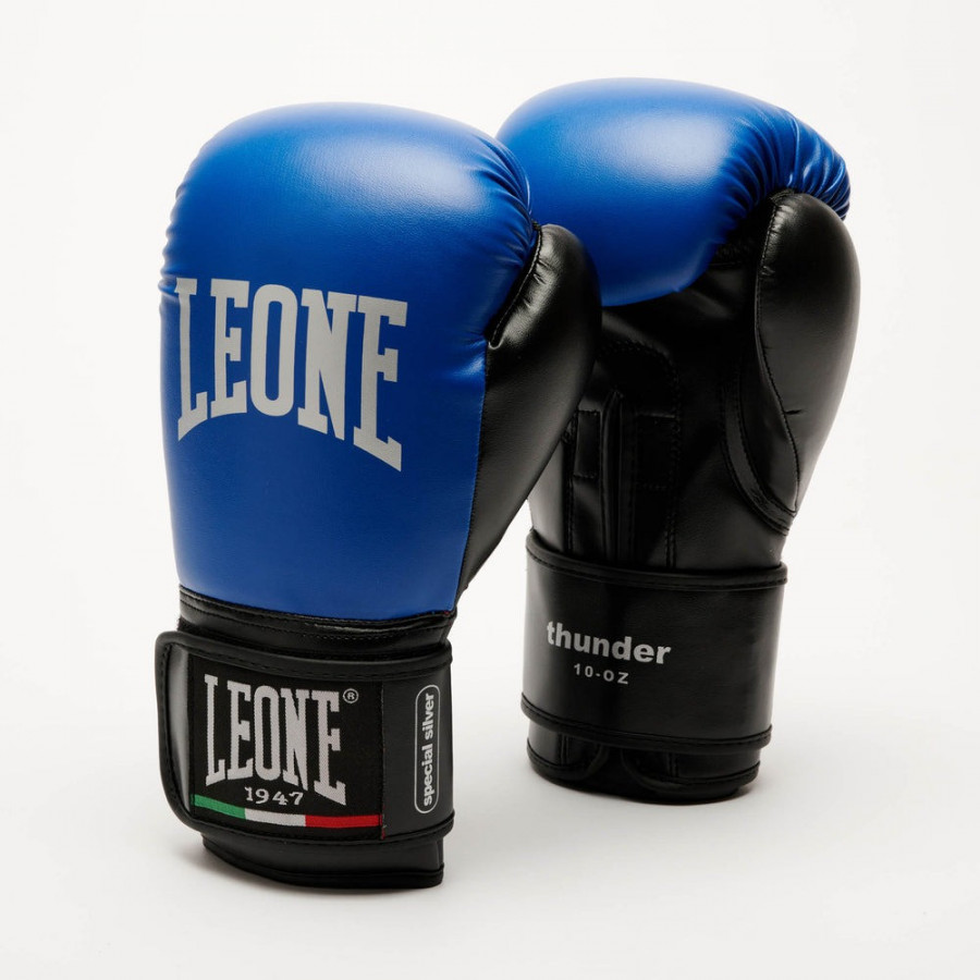 Боксерські рукавиці Leone GN383 THUNDER Blue 8 унцій (капу в комплекті)