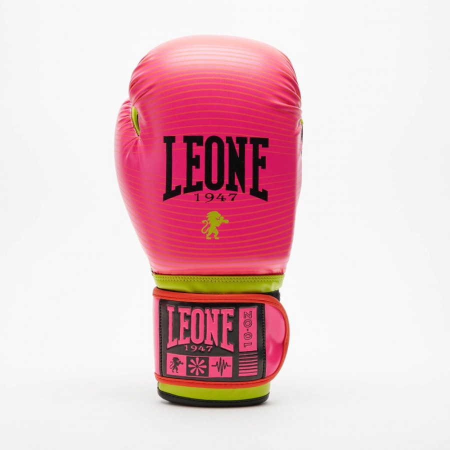 Боксерські рукавиці Leone GN313 WAVES Fuxia 10 унцій (капу в комплекті)