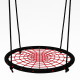 Гойдалка-гніздо WCG 100 см | Дитяча гойдалка з сіткою для вулиці та дому. Червоно-чорна