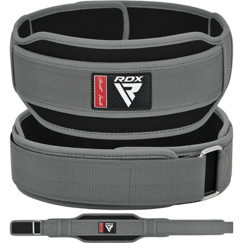 Ремень для тяжелой атлетики RDX RX5 Double Belt неопреновый серый S