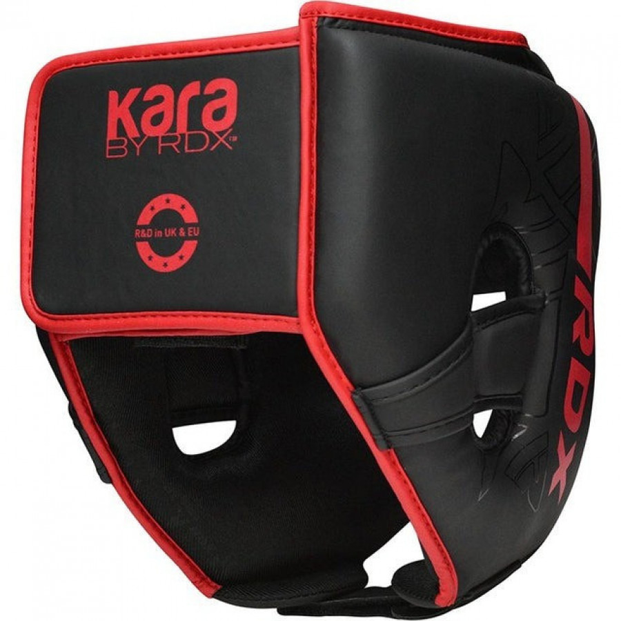 Боксерский шлем RDX F6 KARA Matte Red S (капа в комплекте)