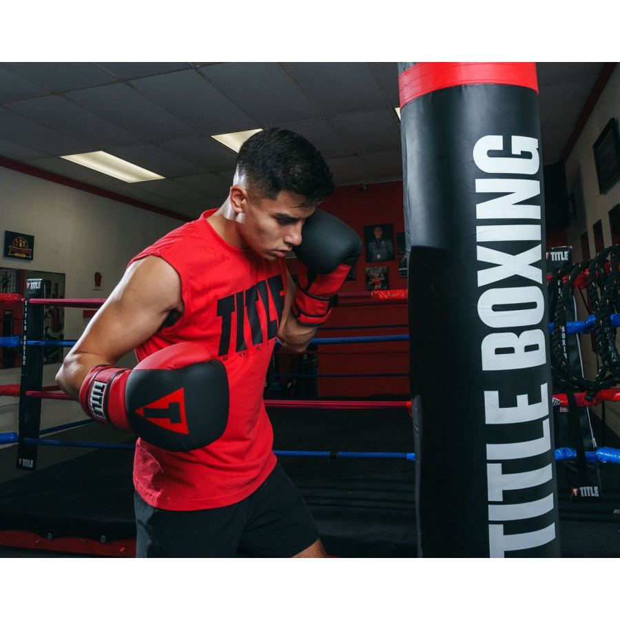 Боксерські рукавиці TITLE Boxing Guts and Glory Black/Red XL 16oz