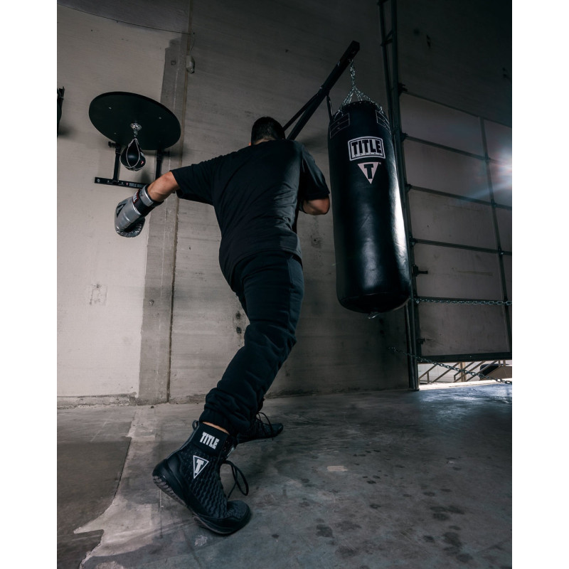 Боксерки (боксерське взуття) TITLE Boxing Predator II Shoes 2.0 Black/Grey 42р.