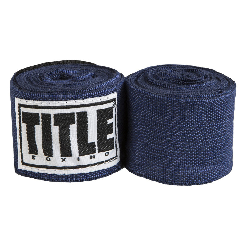 Бинты для бокса TITLE Boxing Select 180" Semi Elastic Mexican Navy, Длина 4,5 м, Полуэластичные, Спандекс, Полиэстер, Темно-синий