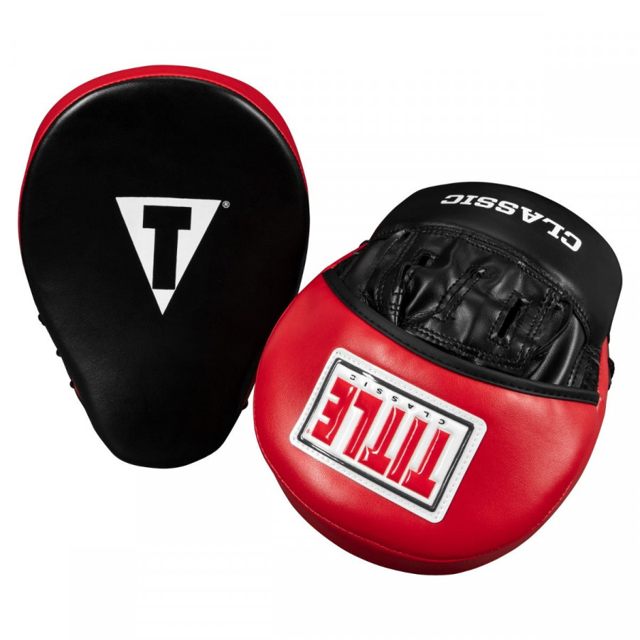 Лапи боксерські TITLE Classic Charge Punch Mitts Black/Red