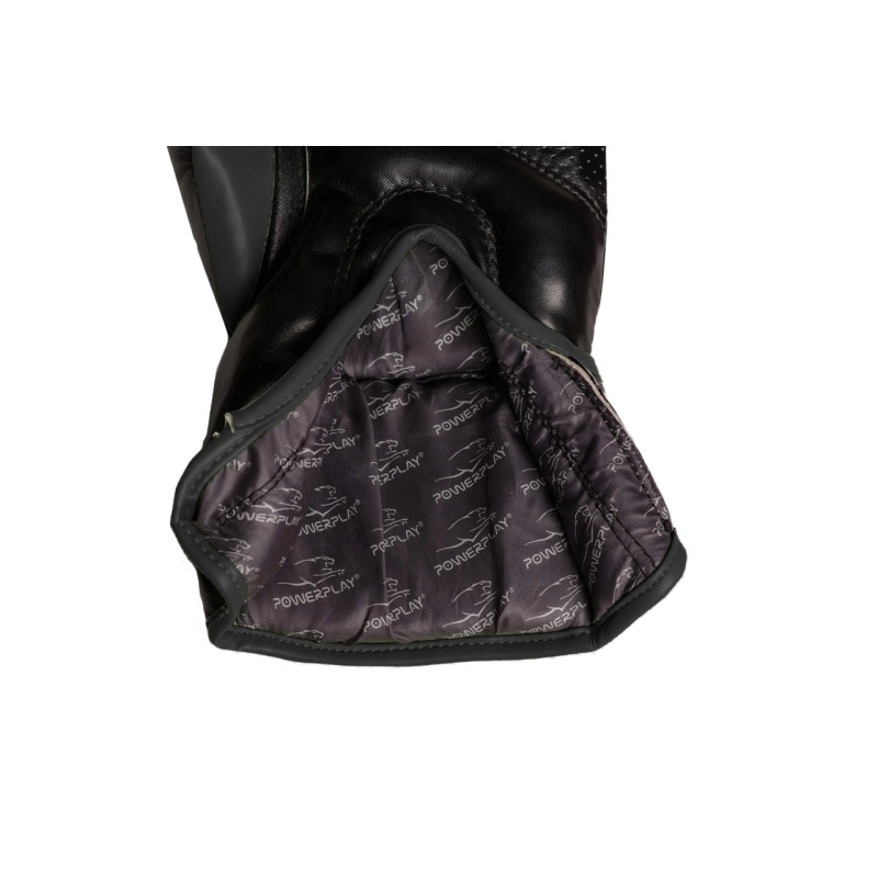 Боксерські рукавиці PowerPlay 3018 Jaguar Чорні 16 унцій