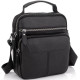 Сумка мужская кожаная Tiding Bag через плечо черная