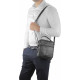 Сумка мужская кожаная Tiding Bag через плечо черная