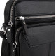 Сумка мужская кожаная Tiding Bag через плечо черная