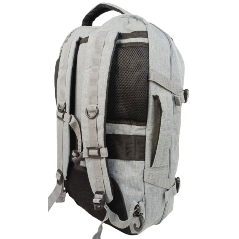 Большой дорожный рюкзак - сумка для поездок 40L Live in style светло-серый