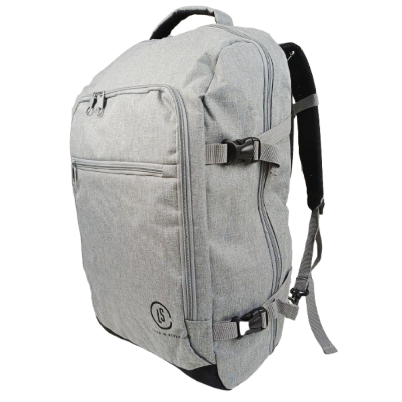 Большой дорожный рюкзак - сумка для поездок 40L Live in style светло-серый
