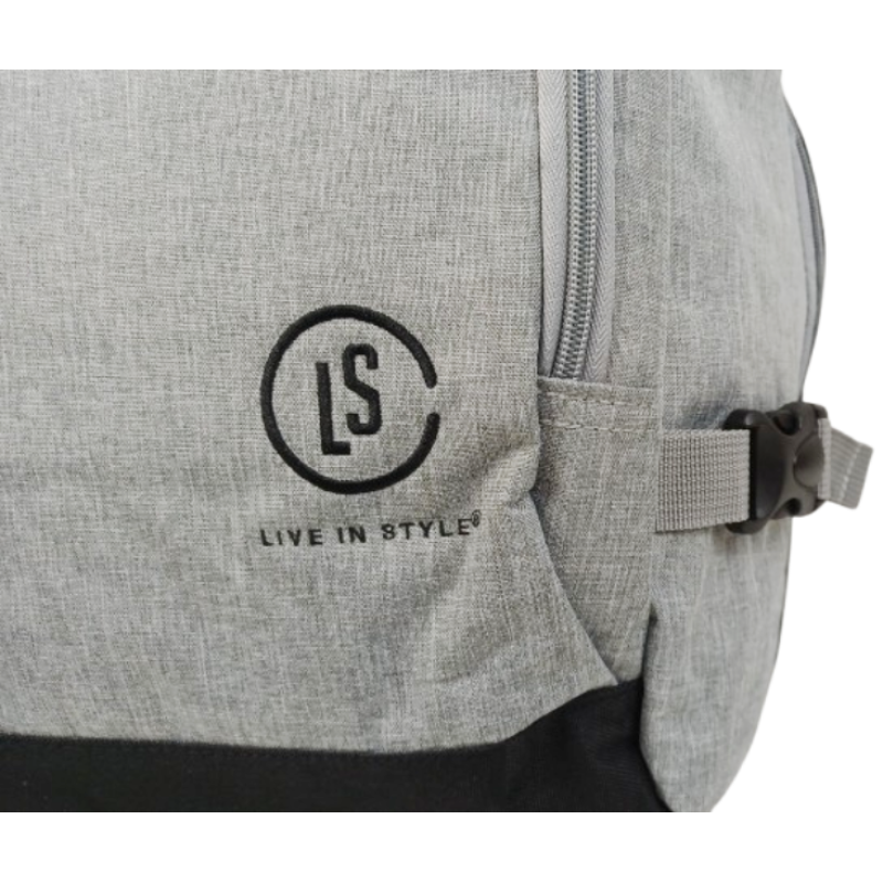 Большой дорожный рюкзак - сумка для поездок 40L Live in style светло-серый
