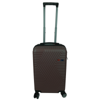 Мала пластикова валіза на колесах 45L GD Polo коричнева