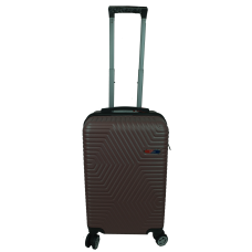 Мала пластикова валіза на колесах 45L GD Polo коричнева